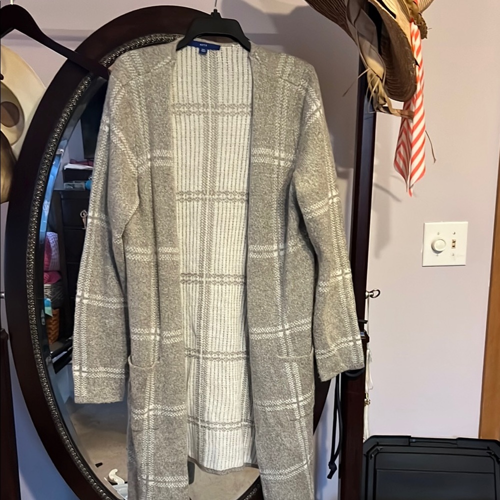 Apt. 9 Gray Open-Front Cardigan